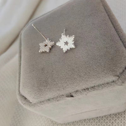 Needle Snowflake Star Female Temperament Tide Simple And Earrings