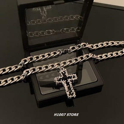 Style Melting Cross Hip Hop Cuban Necklaces