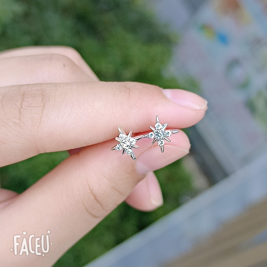 Women's Summer Ear Plastic Auricular Needle Mini Earrings