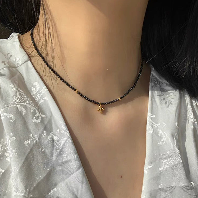 Women's Vintage Pearl Crystal Cross For Niche Necklaces