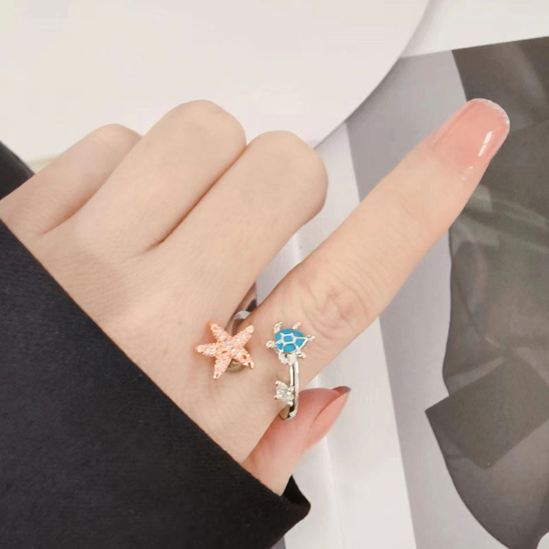 Mori Small Fresh Micro Inlaid Cute Rings