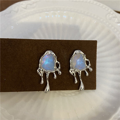 Women's Irregular Geometric Lava Sweet Cool Niche Design Unique Earrings