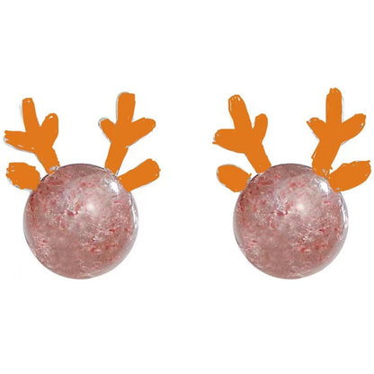 Women's Square Sterling Sier Garnet For Simple Graceful And Cute Earrings