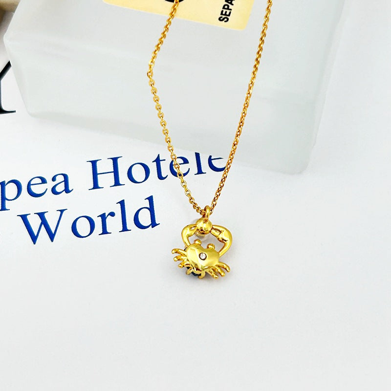 Women's Vintage Crab Pearl Light Luxury High Necklaces