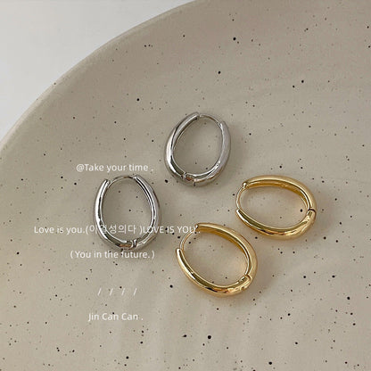 Glossy Ear Clip Simple French Fashionable Earrings