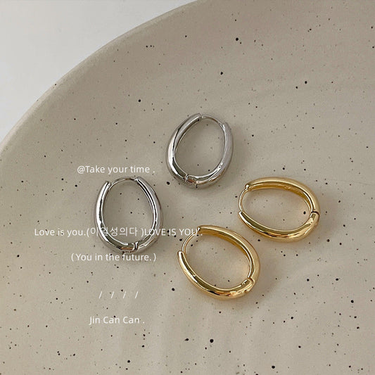 Glossy Ear Clip Simple French Fashionable Earrings