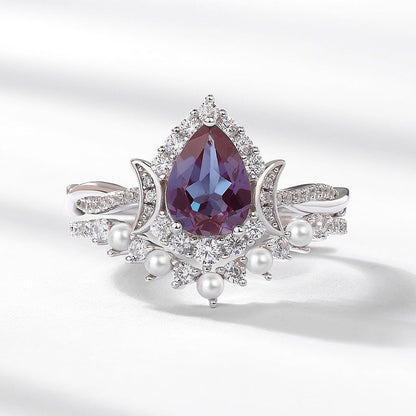 Alexander Stone Sterling Sier Inlaid Freshwater Pearl Rings