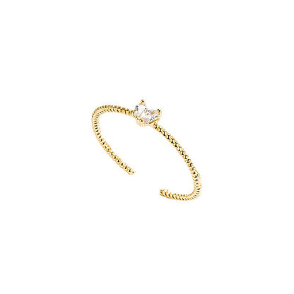 Women's Love Heart-shaped Open Adjustable Two-piece Index Rings