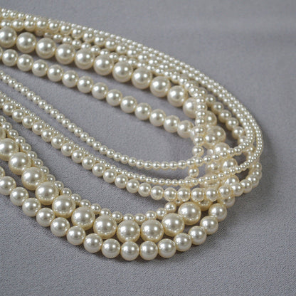 French Elegant Bright Imitation Crystal Pearl Color Exquisite Soft Necklaces