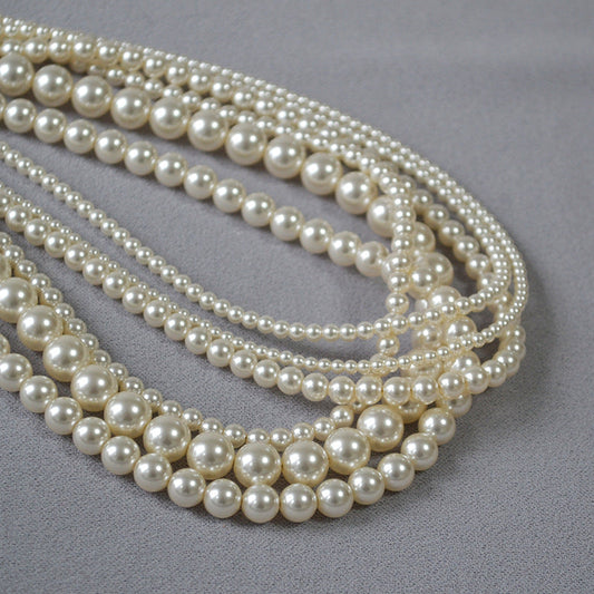 French Elegant Bright Imitation Crystal Pearl Color Exquisite Soft Necklaces