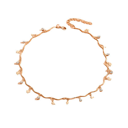 Pentagram Ball Pendant Clavicle Chain Affordable Necklaces