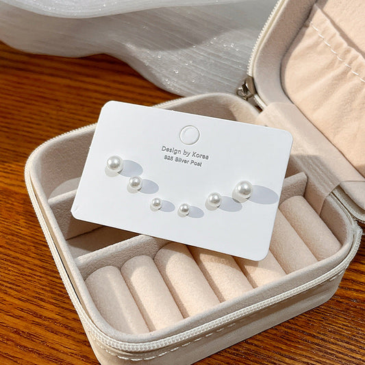 Elegant Pearl Pairs Earings Set Mini Earrings