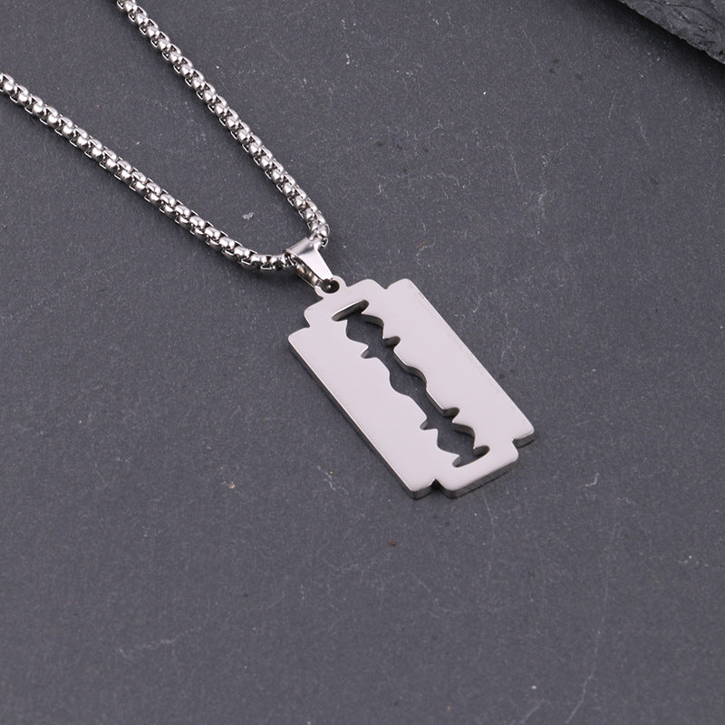 Women's & Men's & Hop Titanium Steel Blade Simple Fashion And Long Sweater Necklaces