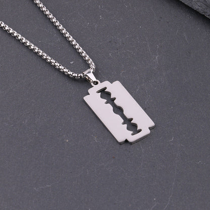 Women's & Men's & Hop Titanium Steel Blade Simple Fashion And Long Sweater Necklaces