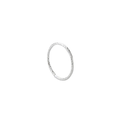 Style Niche Design Tinfoil Texture Stacked Rings