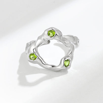 Women's Sense Minority Simple Irregular Inlaid Zircon Rings