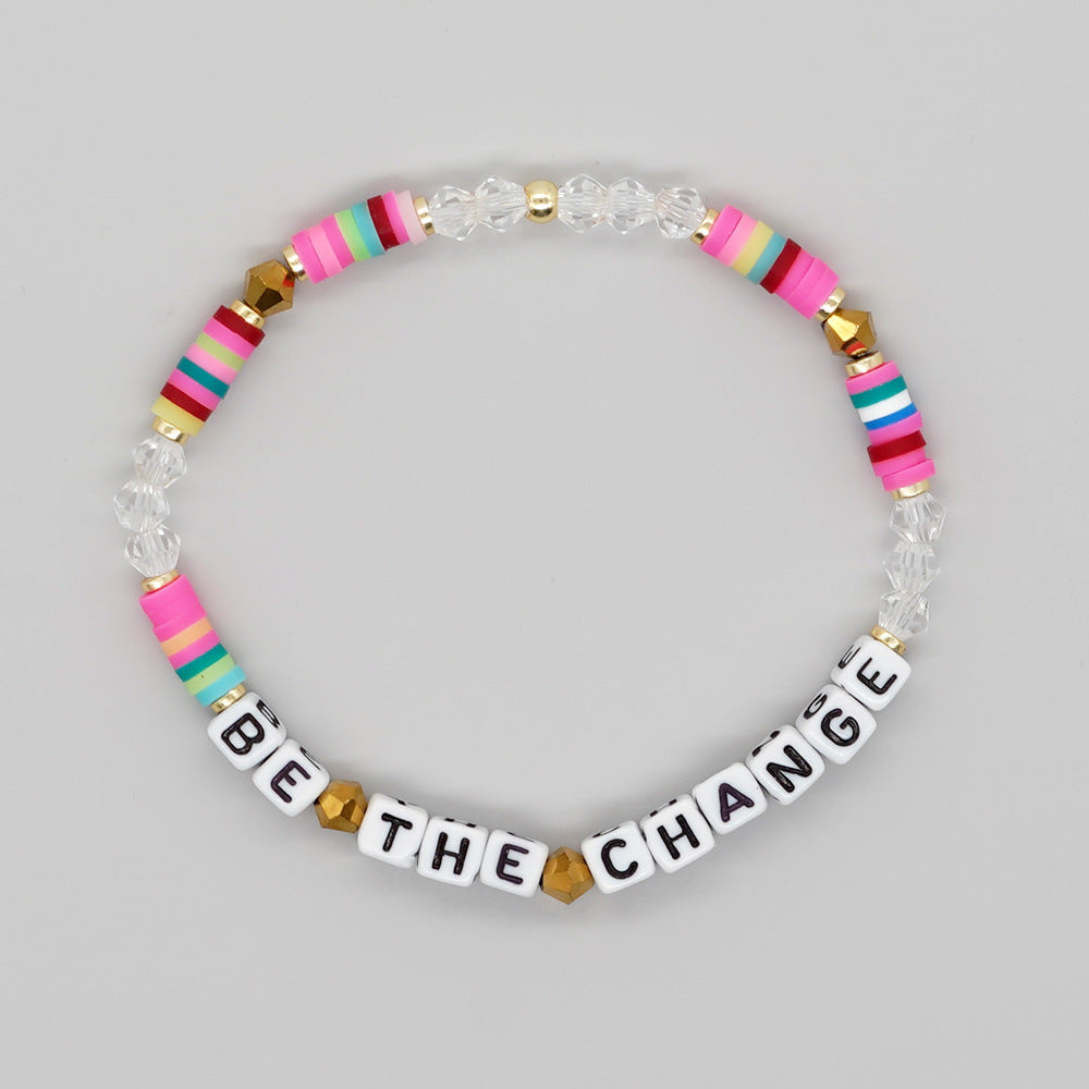 Beads Colorful Polymer Clay Crystal Handmade Bracelets