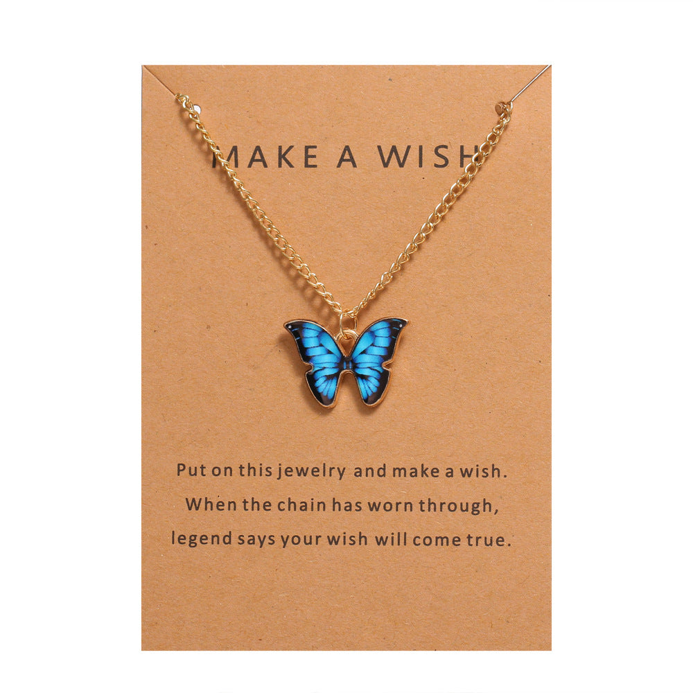 Bohemian Alloy Butterfly Pendant Suit Clavicle Necklaces