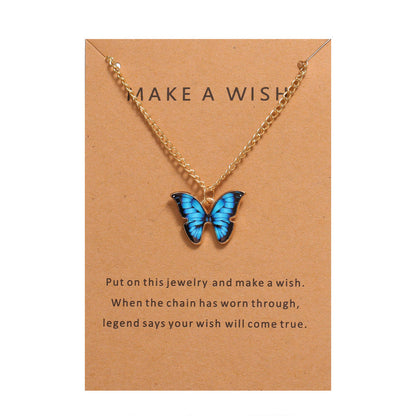 Bohemian Alloy Butterfly Pendant Suit Clavicle Necklaces