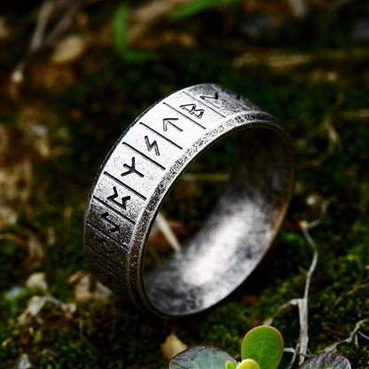 Women's & Men's & Fashion Stainless Steel And Nordic Retro Viking Letter Rings