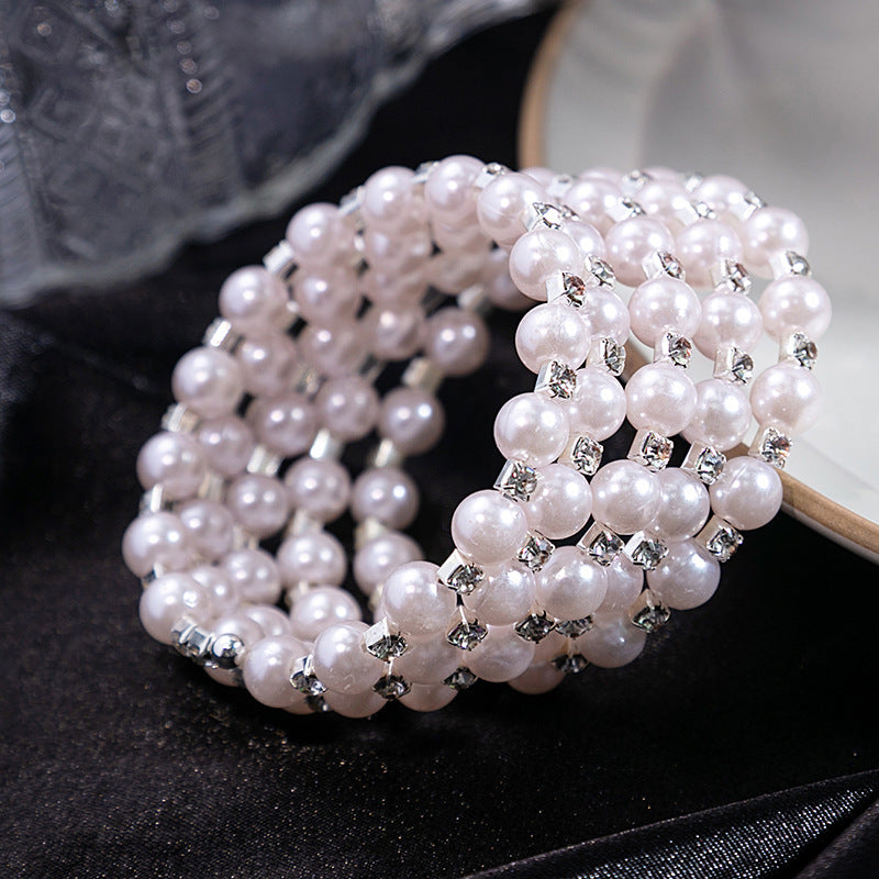 Ornament Fashion Pearl Winding Spiral Jewelry Bracelets