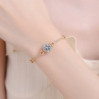 Moissanite Eight Hearts And Arrows Round Bag Bracelets