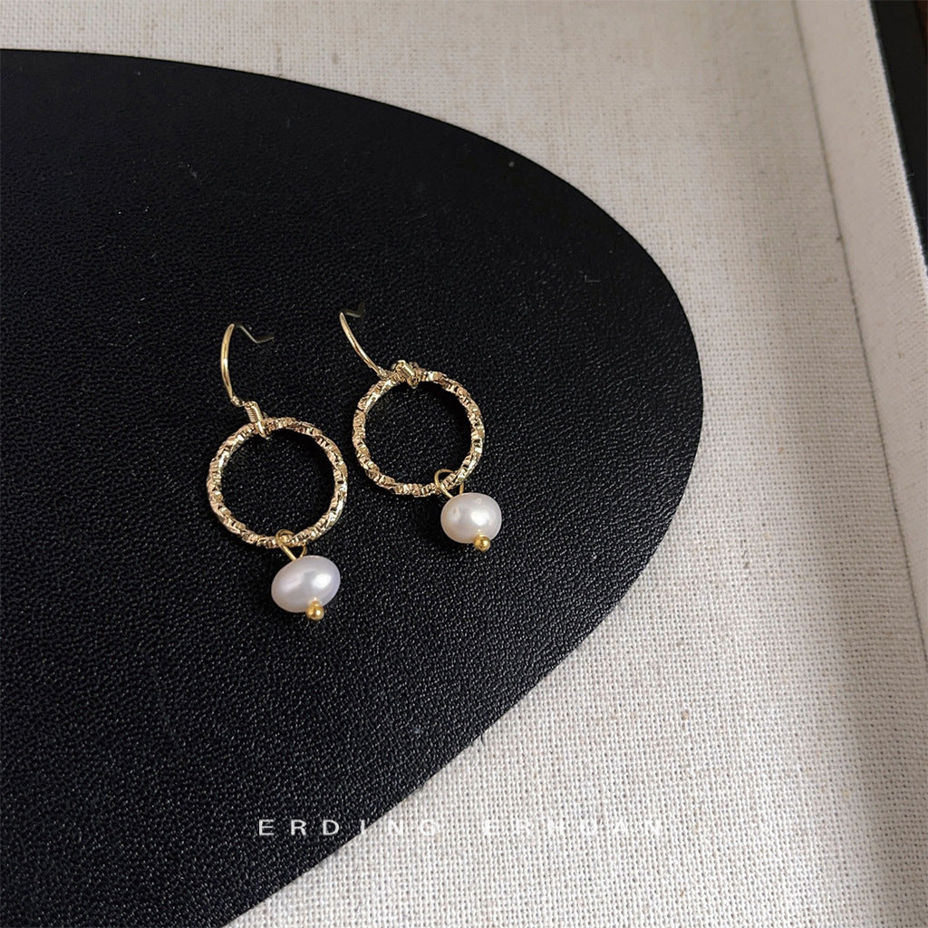 Collection Freshwater Pearl Handmade Sier Needle Earrings