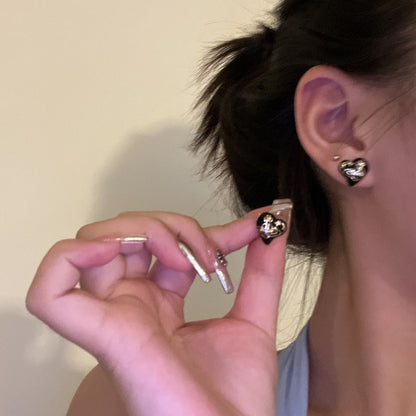 Sweet Cool Enamel Drop Oil Love Earrings