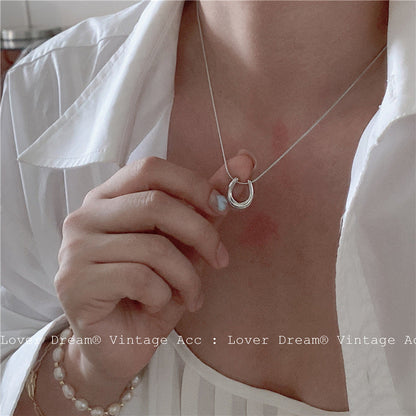 Women's Retro Geometric Korean Simple Style Temperament Necklaces