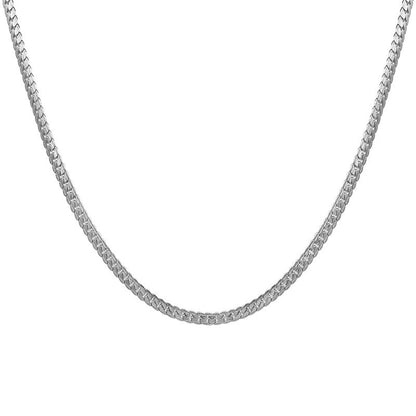 Men's Embossed Cuban Link Chain Fashion Design Clavicle Titanium Necklaces