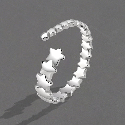 Retro Sense Pentagram Female Simple Cold Rings