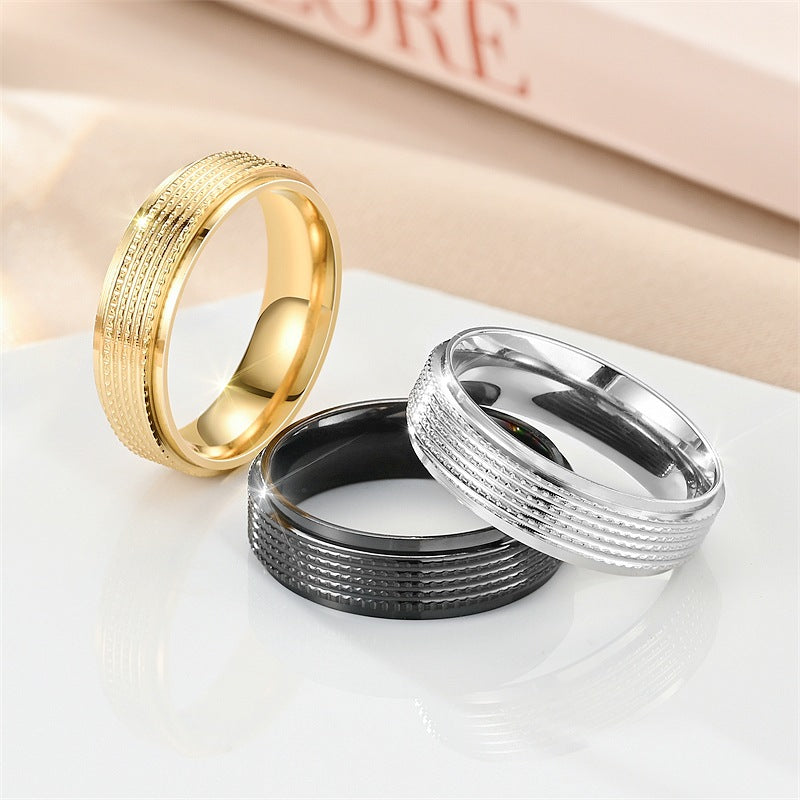 Titanium Steel Couple Simple Handsome Fashion Hand Accessories Rings