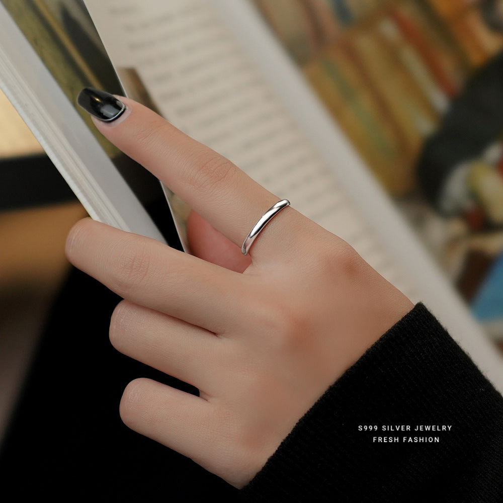 Women's Design Couple Can Carve Writing Adjustable Rings