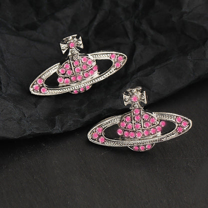 Planet Auricular Needle Simple Fashion Queen Mother Earrings