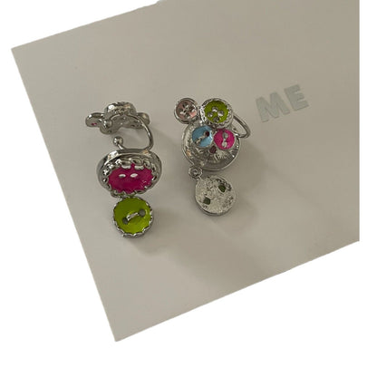 Sweet Colorful Christmas Design Versatile Daily Earrings