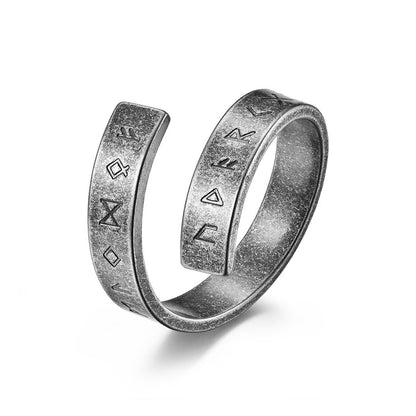 Symbol Open Ended Personality Titanium Steel Rings