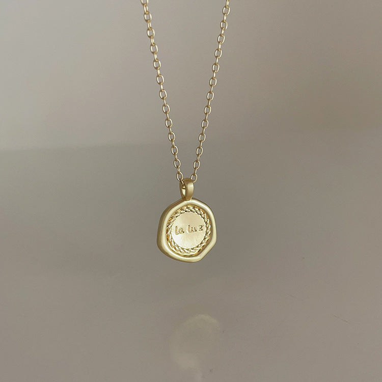 Irregular Matte Metal Pendant Female Niche Retro Personality All Necklaces