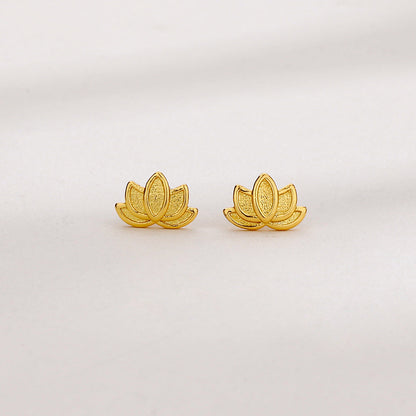 Gold Plated Palace Retro Style Small Earrings