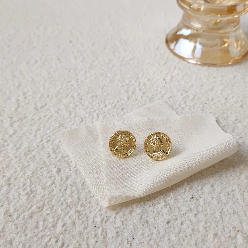 Women's Before Sleep Sier Needle Plated Real Earrings