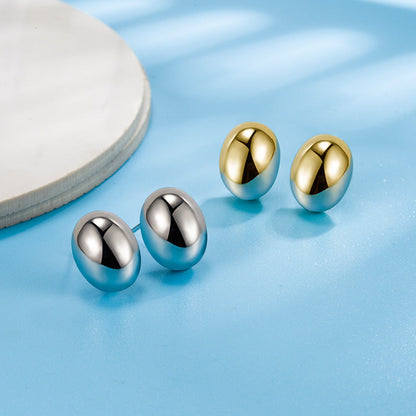 Moon Bean Niche Bag Advanced Simple Geometric Earrings