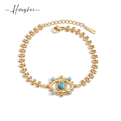 French Style Retro Titanium Steel Gold Devil's Bracelets