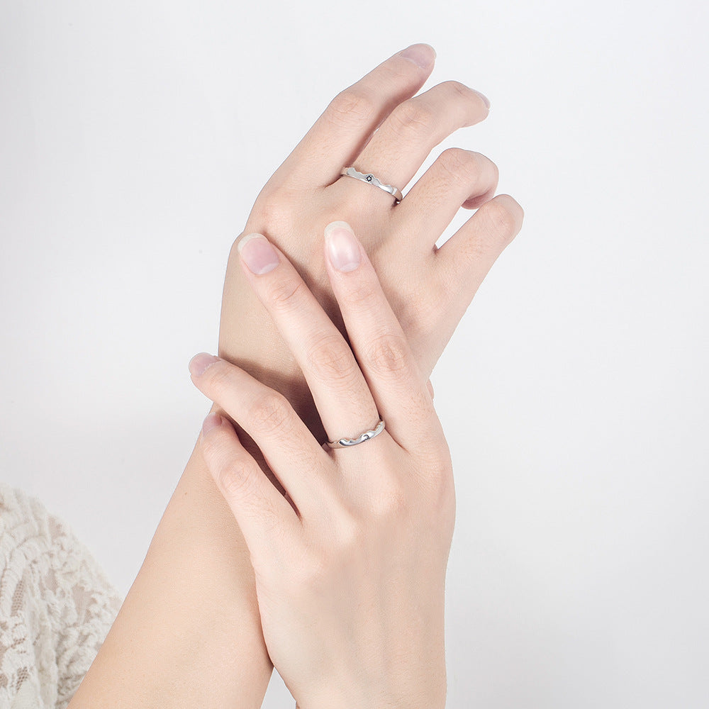 Women's & Men's Romantic Cross Sun Moon Star Couple Rings