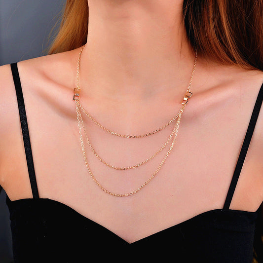 Fashion Retro Chain Tassel Clavicle Accessories Necklaces