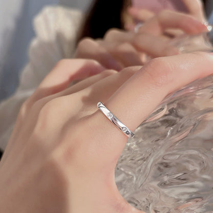 Women's Design Glossy Zircon Opening Index Finger Rings