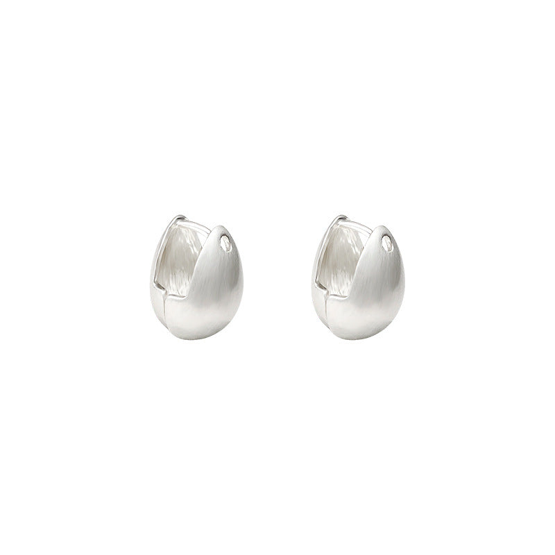 Women's Needle Simple Lovely Ear Clip Fashionable Matte Earrings