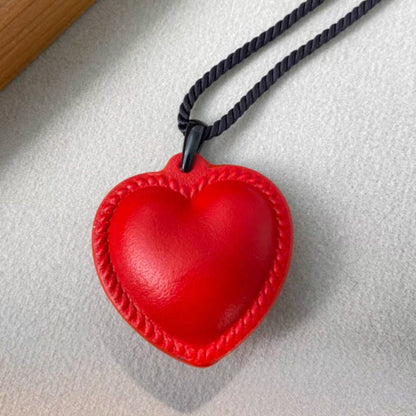 Rope Black Peach Heart Trend Adjustable Cute Necklaces