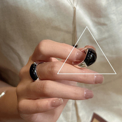 Fashion Drip Glazed Female Simple Personality Rings