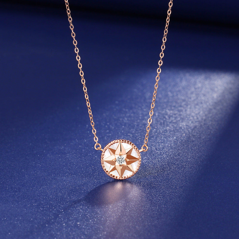 Female Roman Retro Style Jeweled Pendant Necklaces