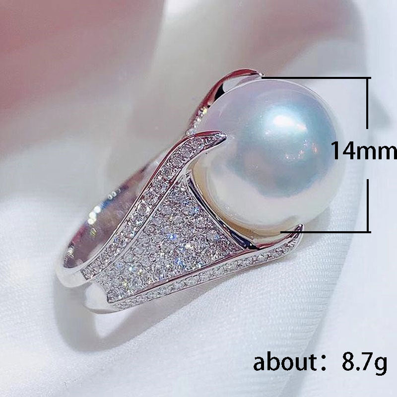 Women's Jewelry Luxury Over Inlaid Zircon Shining Rings
