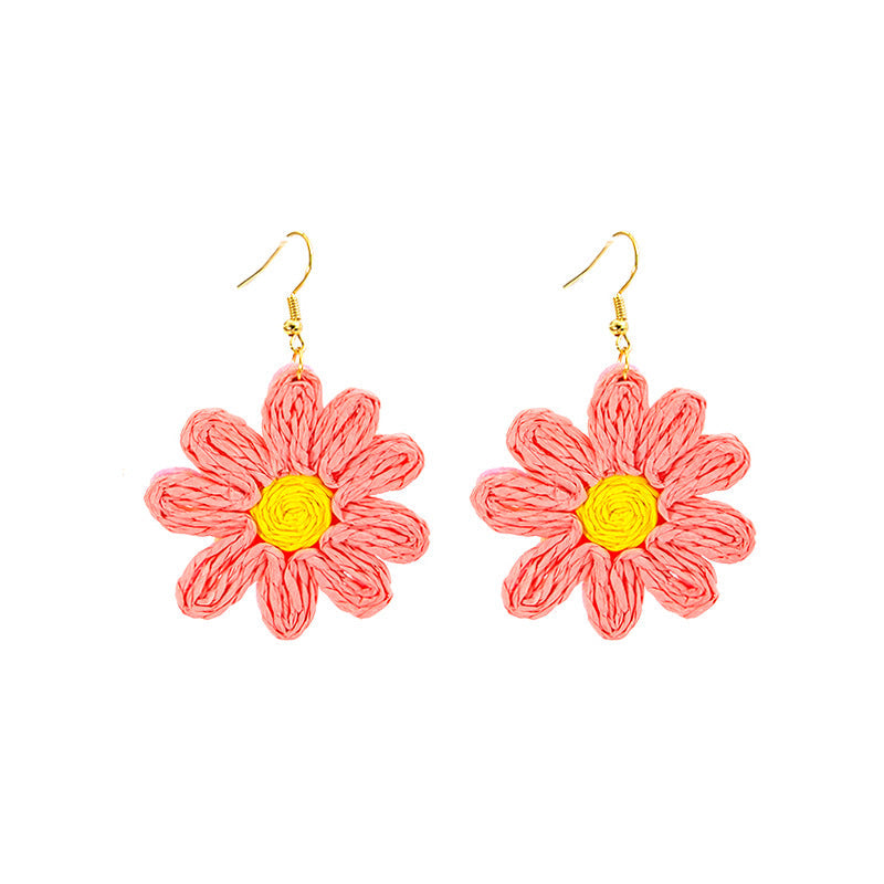 Small Daisy Bohemian Beach Vacation Style Earrings